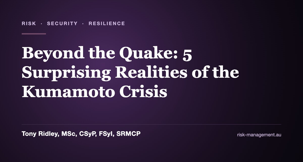 Beyond the Quake: 5 Surprising Realities of the Kumamoto Crisis