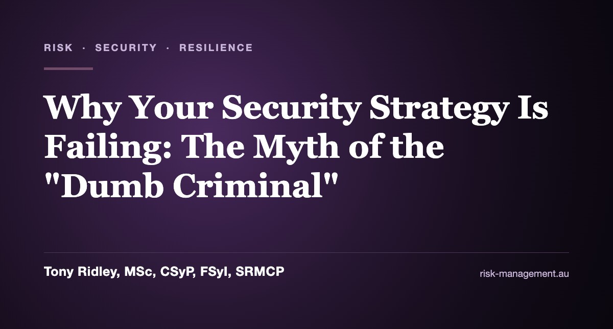 Why Your Security Strategy Is Failing: The Myth of the "Dumb Criminal"