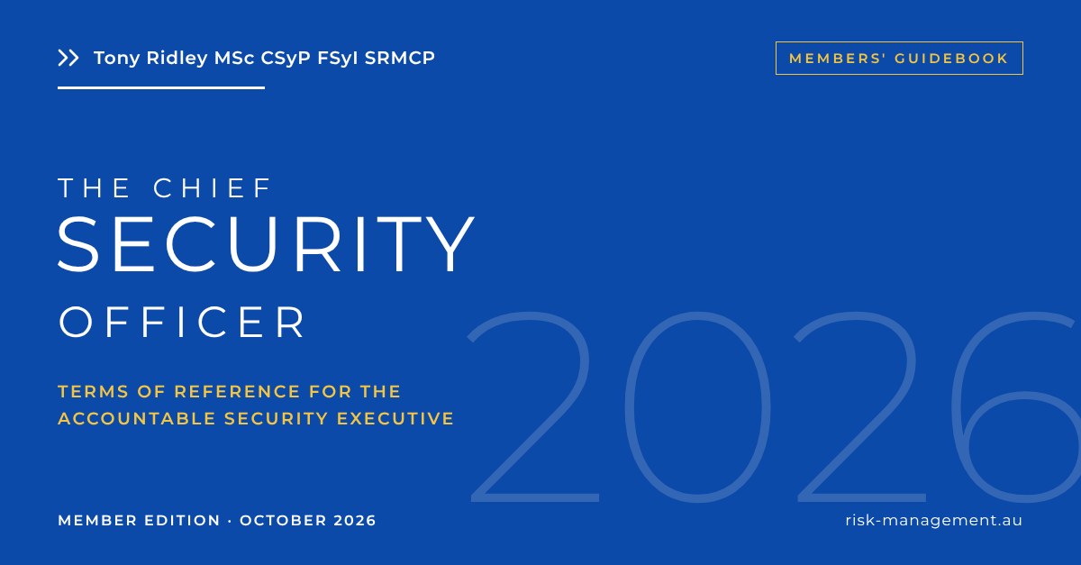 Cover of The Chief Security Officer: Terms of Reference for the Accountable Security Executive, Member Edition, October 2026